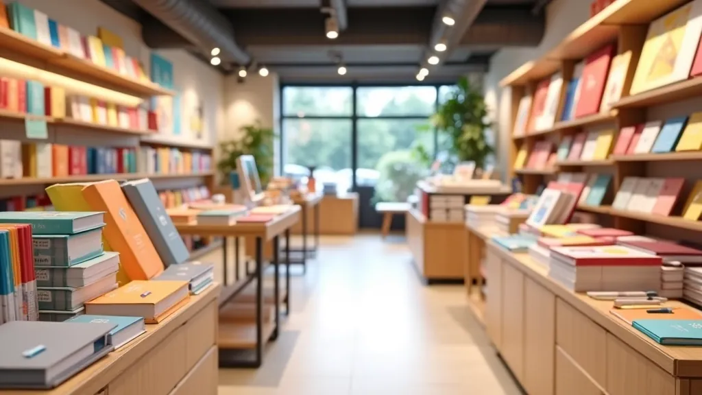numbgem B.V. stationery store showcasing organized notebooks and writing supplies